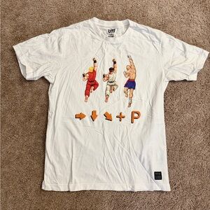 Cotton On Street Fighter T-Shirt Men size Medium White Game Tee Ken Ryu Top